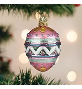 Old World Christmas Easter Egg Glass Blown Ornament for Christmas Tree, Handcrafted Holiday Decor...