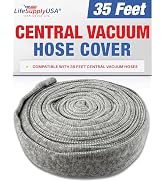 35ft Washable Knitted Hose Sock Cover Replacement for Central Vacuum Cleaner with Application Tub...