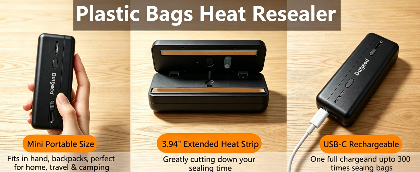 mini bag sealer bag sealer with cutter and magnet chip bag sealer magnetic sealer magnetic fridge