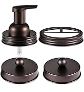 Komashr Mason Jar Bathroom Accessories Set(4pcs)-Jars Not Included - Foaming Soap Dispenser and A...
