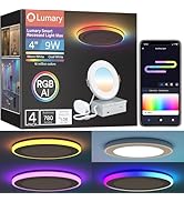 Lumary RGBAI Smart Recessed Lighting 4 Inch with Gradient Accent and Night Ring, 9W 780LM WiFi Ca...