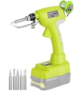 Taingwei Cordless Soldering Iron Kit for Ryobi 18v Battery,75W LED Digital Solder Iron Soldering ...