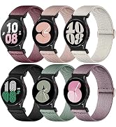 Charlam 6 Pack Bands Compatible with Galaxy Watch 7 6 5 4 Band 40mm 44mm/Samsung Watch 5 Pro 45mm...