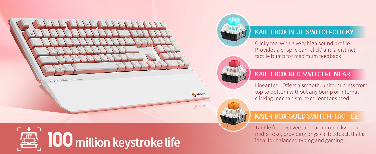 Mechanical Gaming Keyboard,Compact PC Keyboard with Number Pad