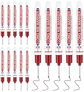 Mkobon 15 Pcs Long Nib Marker, 20 mm Long Head Deep Hole Marker Pens, Fine Nose Tip Deep Reach Pe...
