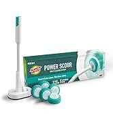 Scotch-Brite Power Scour Toilet Cleaning System, Toilet Bowl Cleaner with Disposable Scrub Pad Ta...