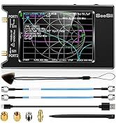 Upgraded NanoVNA 50kHz-6.3GHz Vector Network Analyzer, Seesii 4 inch Antenna Analyzer with MicroS...