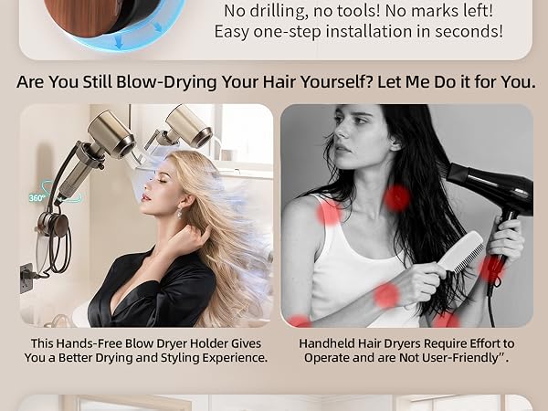 No drilling, no tools! No marks left!