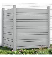 YITAHOME 44" W X 44" H Air Conditioner Fence Privacy Screen with Metal Stakes, Outdoor Trash Can ...