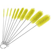 Bottle Cleaning Brushes, 8 Inch Nylon Tube Brush Set, Cleaner for Narrow Neck Bottles Cups with H...