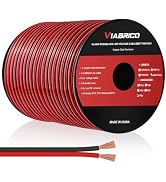 VIABRICO 16AWG 50FT Electrical Wire Cable 2 Conductors Red Black Cable Hookup LED Lighting Strips...
