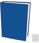 Dark Blue Stretchable Jumbo Book Covers, Washable Durable Reusable Book Protector fits Hardcover ...