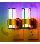 L LOHAS LED Night Light, Night Lights Plug into Wall, 2 Pack 10-Color RGB Change Nightlights,10/5...