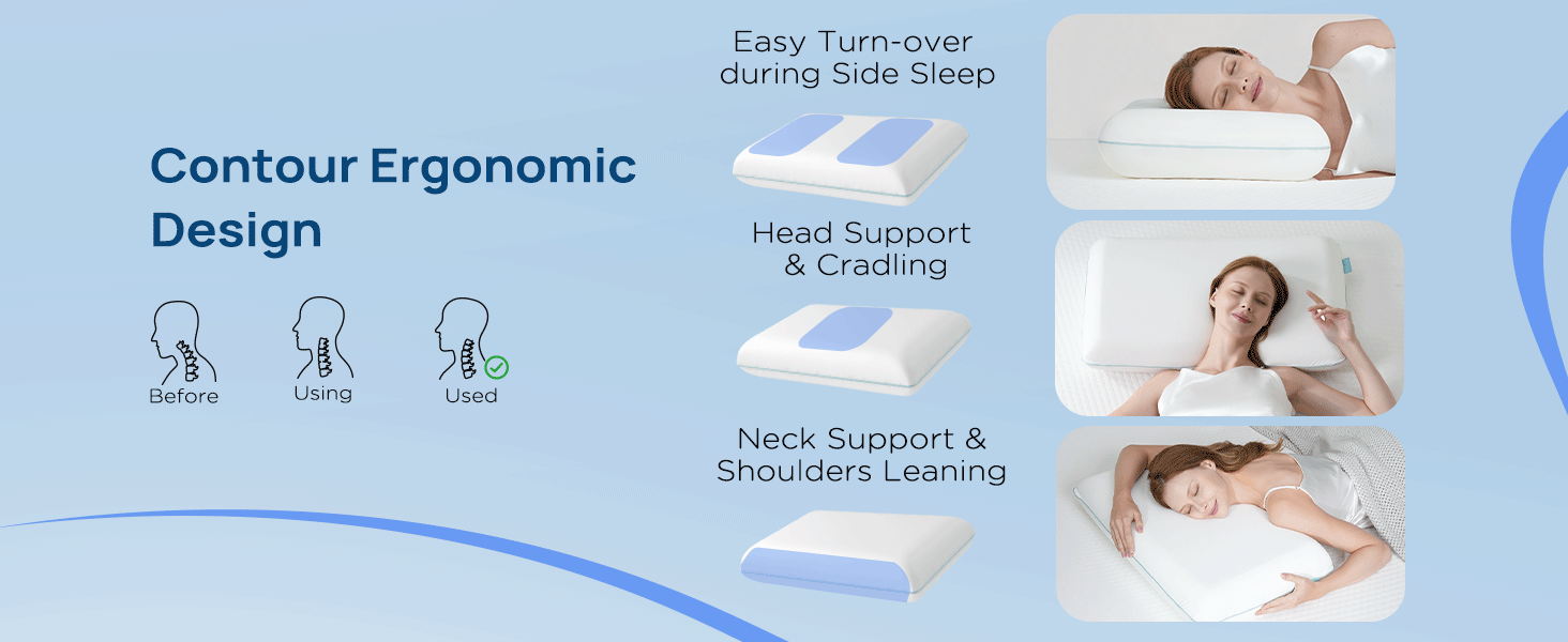 contour ergonomic deep sleep pillow