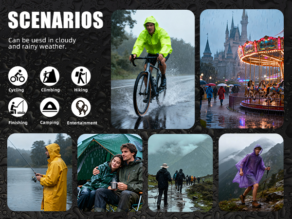 Reusable EVA Raincoats Rain Poncho for Adults