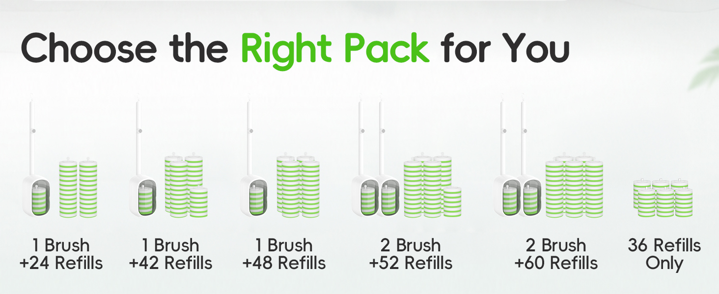 Green Disposable Toilet Brush