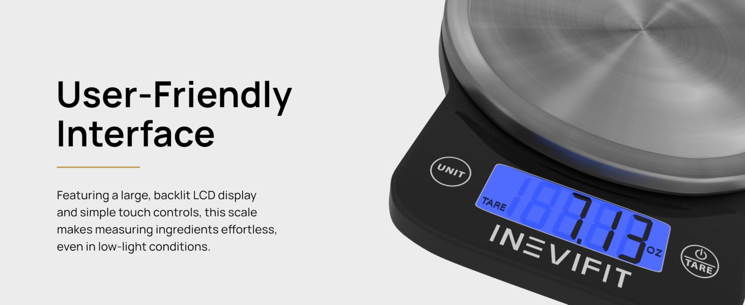 I-KS001 - INEVIFIT - Best Digital Kitchen Scale - Premium A+