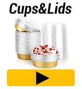 Beasea 50pcs gold aluminum cups with lids