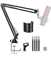 TONOR Microphone Boom Arm, Adjustable Microfono Stand Mic Arm with Extra-large Pop Filter for Hyp...