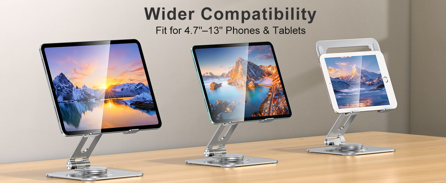 Wider Compatibility, Fit for 4.7"–12.9" Phones & Tablets