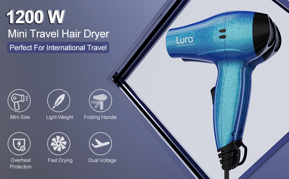 travel blow dryer with diffuser
