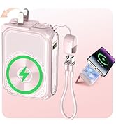 SEANCHEER P05 Portable Charger, Magnetic Power Bank, Small PowerBank, Battery Pack10000mAh Travel...
