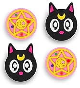 Owngen Cute Thumb Grip Caps for Nintendo Switch/Lite/OLED, Kawaii Magic Moon Joy-Stick Button Sti...