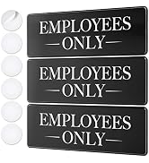 ASSURED SIGNS Employees Only Sign Kit For Door - 3 Pack - 3 By 9 Inch - Ideal Employee / Staff On...