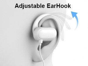 Open Ear Headset Wired Type USB-C Sport Earphone with Microphone Volume Control Rotatable Earhook