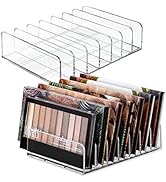 Vowcarol Eyeshadow Palette Organizer, Acrylic 7-Section Divided Makeup Palette Organizer Holder -...