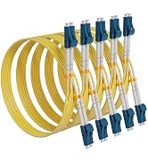 KeepFly Fiber OS2 LC to LC Single Mode Fiber Patch Cable 1m(3ft) 5 Pack,10GB SMF 9/125µm Duplex L...