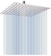 Voolan Rain Shower Head - High Flow Large Rainfall Shower Heads Made of Stainless Steel - Waterfa...