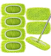 Unoutur Reusable Dry Sweeping Cloths Microfiber Wet Mop Pads Compatible with Swiffer Sweeper Mop ...