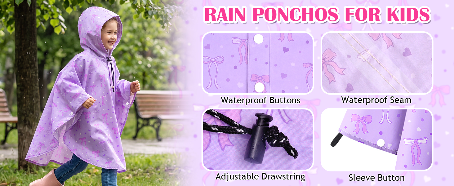 Kids Rain Poncho
