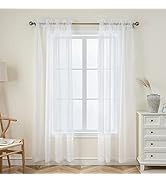 Demetex Sheer Curtains 96 Inches Long for Bedroom Living Room Patio Glass Door Sliding Door Trans...