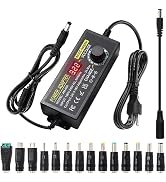 9~36V 108W 3A Adjustable Power Adapter - AOYADAISU Universal AC/DC Power Supply with 14 Tips - 10...