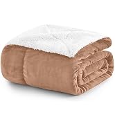 MOONLIGHT20015 Sherpa Throw Blanket - (Camel, 50X60 Inches) Soft and Warm Blankets for Winter Thi...