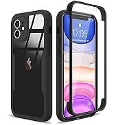 Urarssa Compatible with iPhone 11 Case Full Body Clear Design with Built-in Screen Protector Shoc...