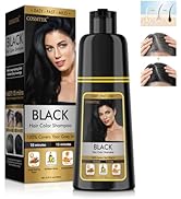 BOJICA COSMTEK Black Hair Dye Shampoo 3 in 1 for Gray Hair, Hair Color shampoo for Women, Natural...