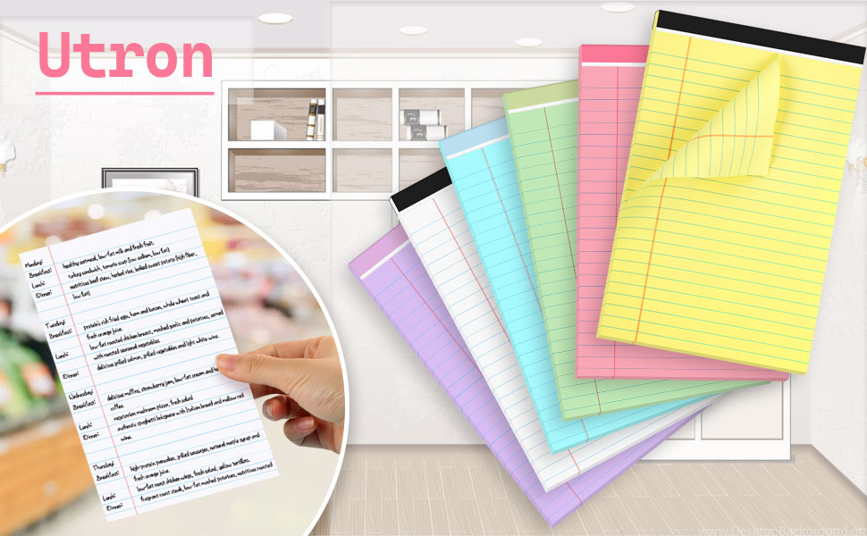 Small Legal Pads 5x8 Colorful, Narrow Ruled Small Note Pads 5x8