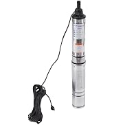mignonnememe Submersible Deep Well Pump OD Pipe 110V/60HZ 0.37KW 0.5HP Stainless Steel Water Pump...