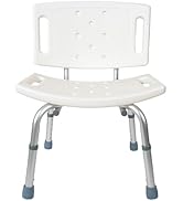 BodyMed Aluminum Shower Chair, Shower Seat, Disability Aid for Independence and Dignity, Removabl...