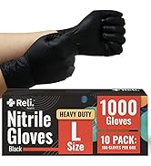 Reli. Black Nitrile Gloves (Large)