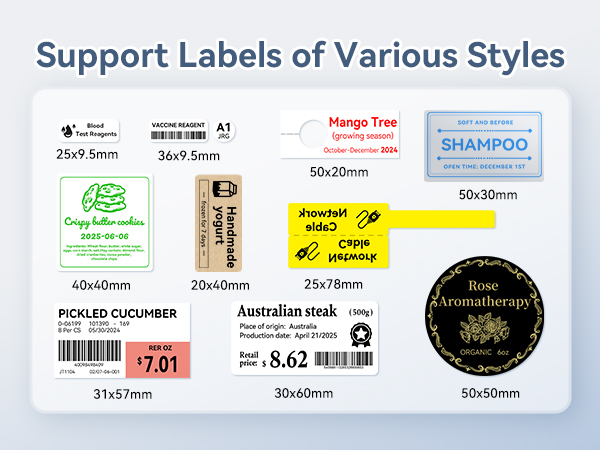 NIIMBOT M2 Thermal Transfer Labels for Small Businesses, Jewelry, Jar, Logo, Name, Date Labeling