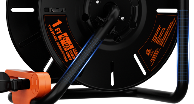 heavy duty extension cord reel