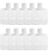 10Pcs Transparent Portable Fluid Packing Bags, New Travel Size Refillable Empty Squeeze Pouch, Pr...