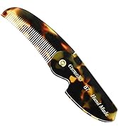 Giorgio G87 4.5 Inch Folding Mustache Comb and Beard Comb, Small Pocket Comb for Men Everyday Gro...