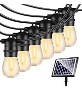 SUNAPEX Solar String Lights Outdoor Waterproof,96FT Solar Patio Lights with Shatterproof Edison B...
