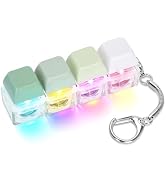 Dalycro Keyboard Fidget Toy, 4-in-1 Mechanical Clicker Fidget Keychain with LED Light Up, Sensory...