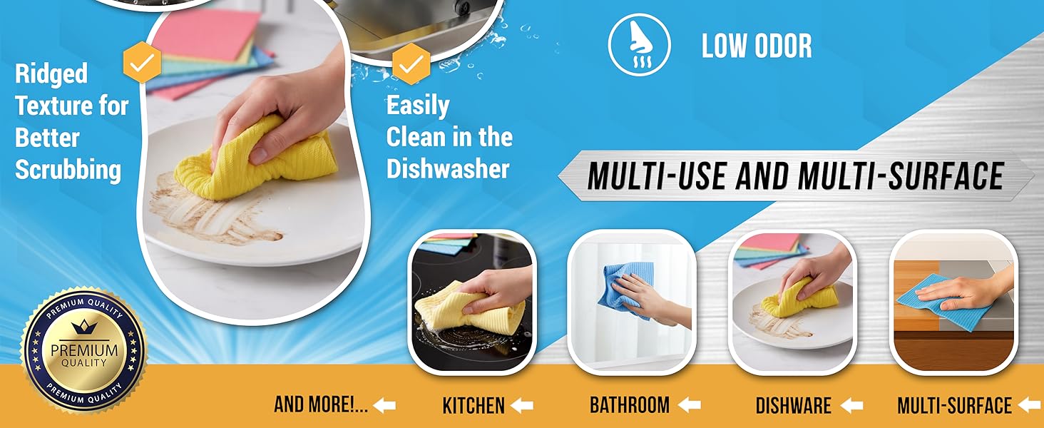 Multipurpose Cleaning Cloth Multi surface kitchen and bathroom dish cloth for cleaning